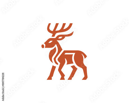 Deer Stag Animal Logo Design Vector Illustration Icon