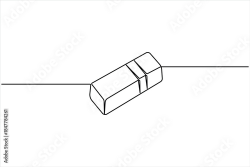 black line art eraser on white clip art preview