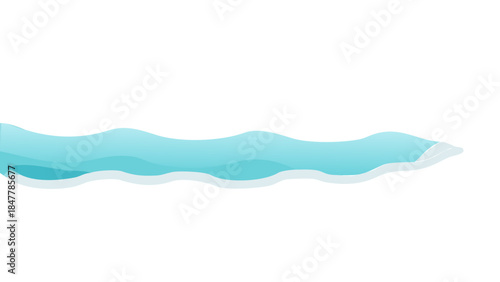 Calm blue water waves