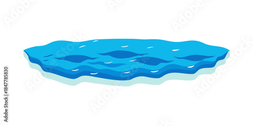 Blue wavy surface illustration