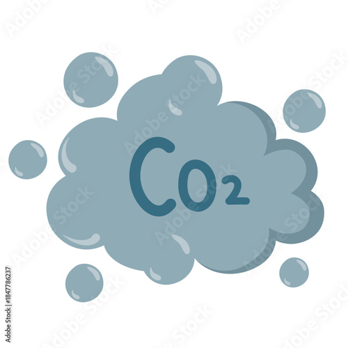 Illustration of carbon dioxide pollution