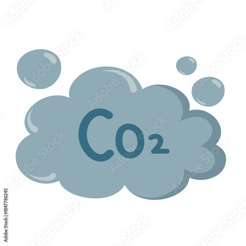 Illustration of carbon dioxide pollution