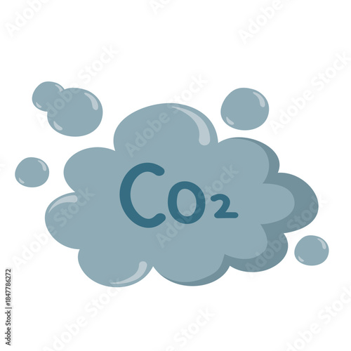 Illustration of carbon dioxide pollution