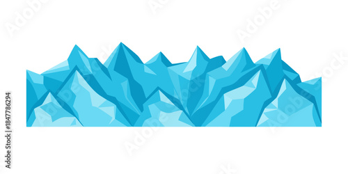 Abstract blue mountain range