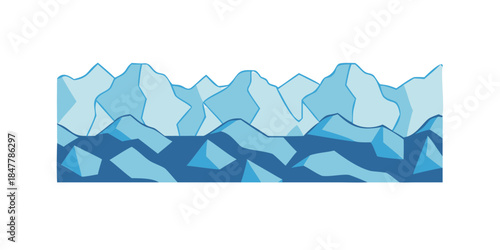 Abstract mountain range