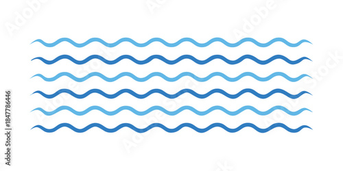 Wavy blue lines