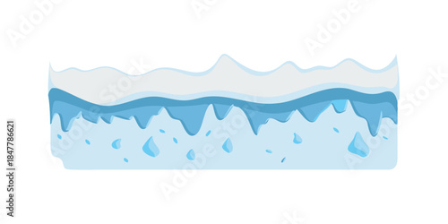 Melting glacier landscape