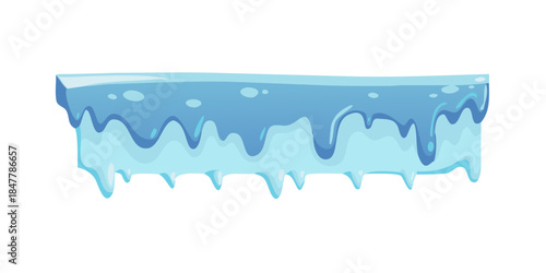 Icy blue snowdrift with bubbles