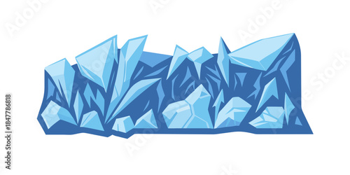 Iceberg floating in water