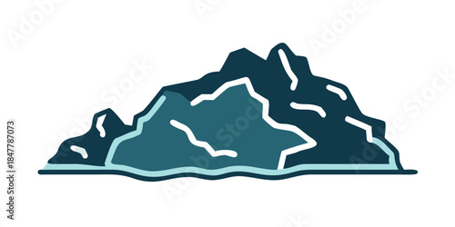 Mountain range with paths
