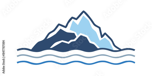 Mountains rising above water