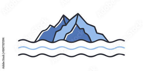 Mountains reflected in water