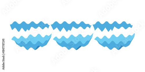 Blue wavy patterns