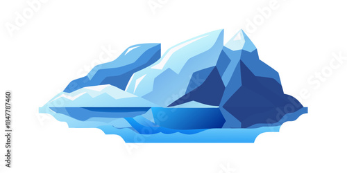 Illustrated mountain range