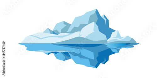 Icy mountain range