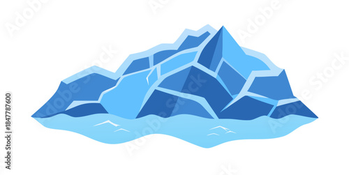Illustrated mountain range