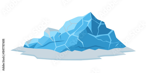 Iceberg floating in water