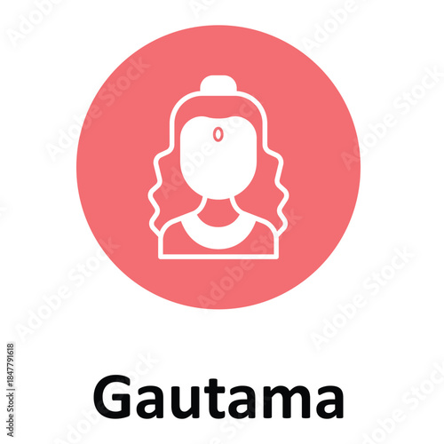 Gautama Vector icon which can easily modify or edit