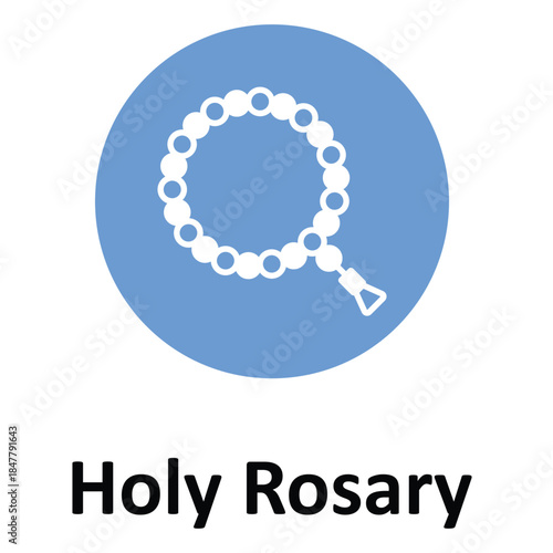 Holy Rosary Vector icon which can easily modify or edit