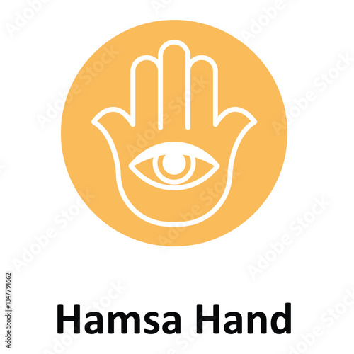 Hamsa Hand Vector icon which can easily modify or edit