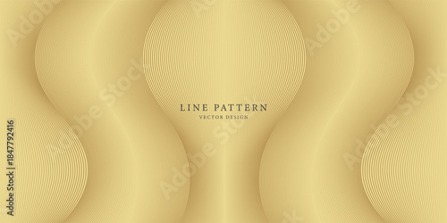 Premium background design with diagonal line pattern in gold colour. Vector horizontal template for digital business banner, formal invitation backdrop, luxury voucher, prestigious gift certificate
