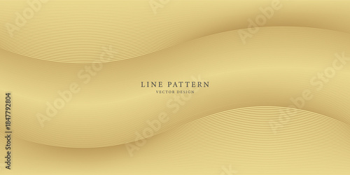 Premium background design with diagonal line pattern in gold colour. Vector horizontal template for digital business banner, formal invitation backdrop, luxury voucher, prestigious gift certificate