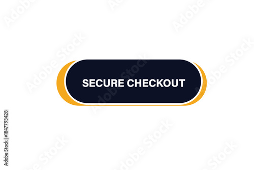 Print Button, web  template, secure check out, banner label, vector symbol.


