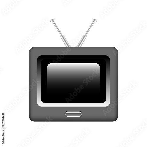 Telly 3d icon. Vector 3D clip art isolated on a white background.