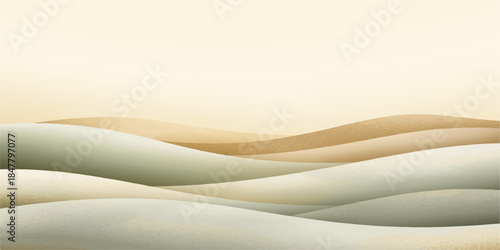 Smooth abstract wave background featuring a flowing silk texture with blue and orange motion curves in a 3d vector art style