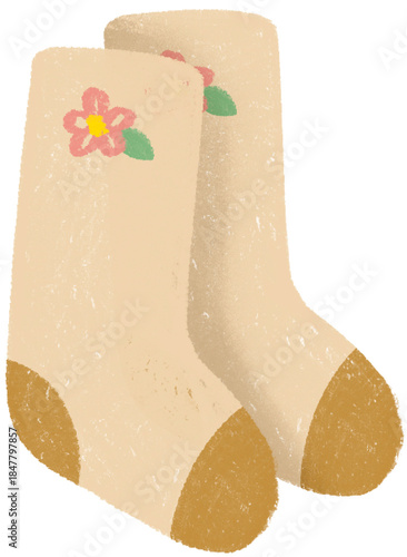 orenge socks on a white background