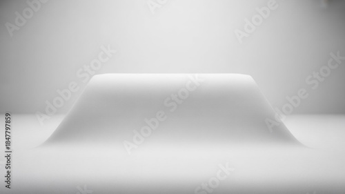 Minimalist Podium in Studio: A modern, minimalist podium sits in a simple studio setting, illuminated by soft lighting. It creates a sense of elegance and sophistication.