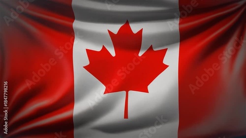 canadian flag waving