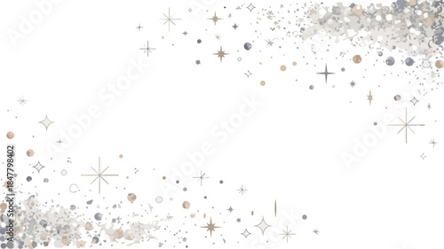 Colorful Star Confetti and Sparkles Celebration Background Vector
