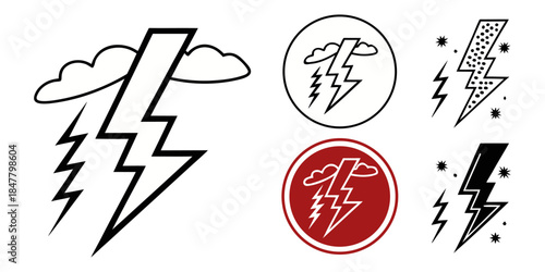 Lightning icon vector isolated on white background. Bolt icon vector. Energy and thunder electric icon.