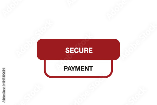 Print Button, web template, secure payment, banner label, vector symbol.


