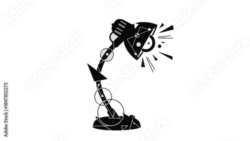 Stylized illustration of a microphone with a lightning bolt