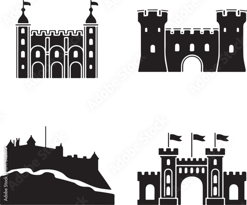 Historic Castle Silhouettes