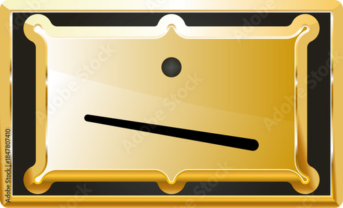 Billiards gold icon. Isolated on transparent background.