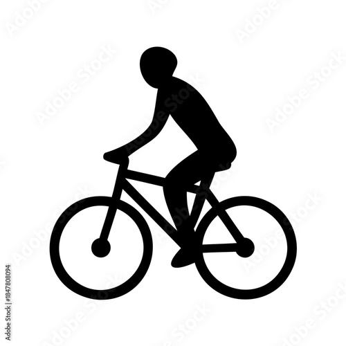 silhouette of a cyclist