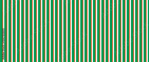 Christmas seamless pattern. Red and green diagonal stripes background. Candy cane repeating decoration wallpaper. Winter holiday lines backdrop. Xmas peppermint present wrapping print design. Vector