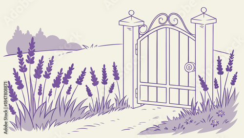 fence with flowers