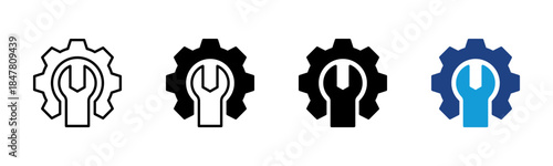 Maintenance icon set multiple style collection