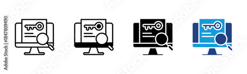 Keywords icon set multiple style collection