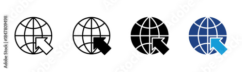Web icon set multiple style collection