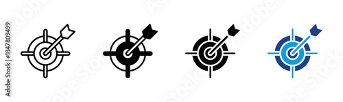 Target icon set multiple style collection