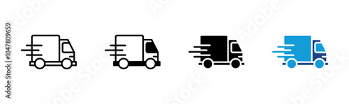 Free Shipping icon set multiple style collection