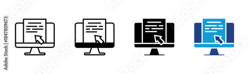 Digital Asset icon set multiple style collection