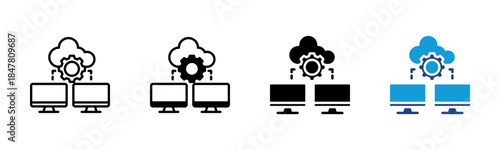 Provider icon set multiple style collection