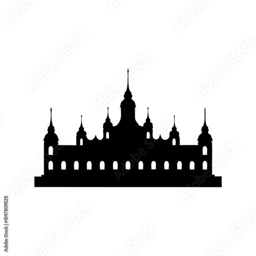 silhouette of the cathedral