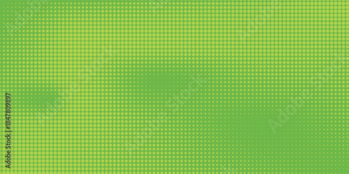 abstract green banner background with diagonal stripes and dot halftone.modern